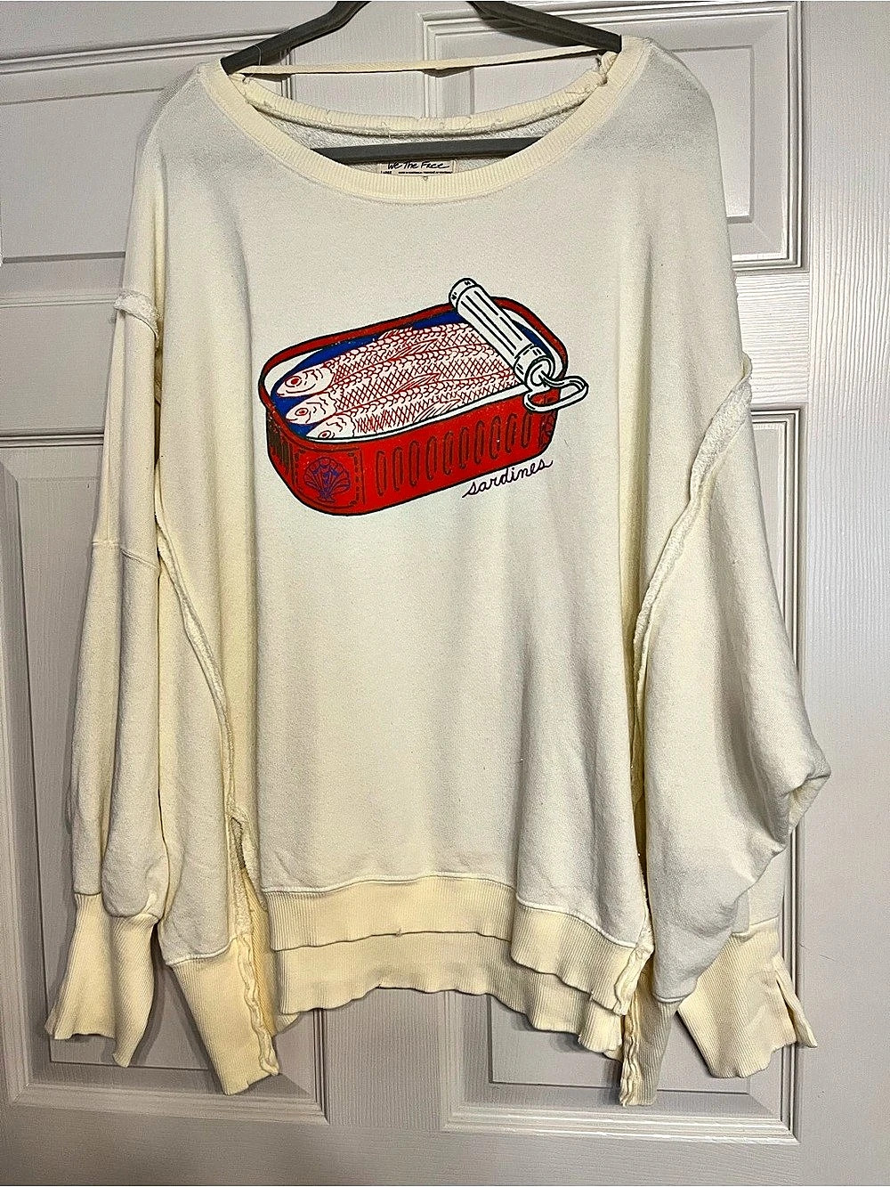 We The Free People Graphic Camden Sweatshirt White